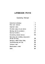 Preview for 5 page of Fujitsu LIFEBOOK P3110 Operating Manual