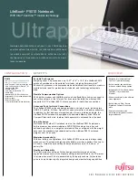 Fujitsu LifeBook P5010 Specifications preview