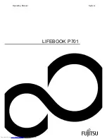 Fujitsu Lifebook P701 Operating Manual preview