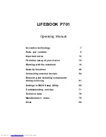 Предварительный просмотр 5 страницы Fujitsu Lifebook P701 Operating Manual