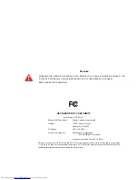 Preview for 4 page of Fujitsu Lifebook P701 User Manual