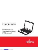 Preview for 1 page of Fujitsu Lifebook P770 User Manual