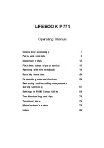 Предварительный просмотр 5 страницы Fujitsu Lifebook P771 Operating Manual