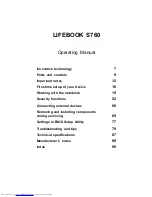 Предварительный просмотр 5 страницы Fujitsu Lifebook S760 Operating Manual