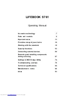 Preview for 5 page of Fujitsu Lifebook S761 Operating Manual