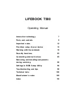 Preview for 5 page of Fujitsu Lifebook T580 Operating Manual