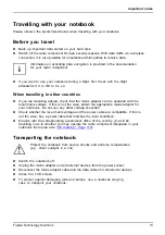 Preview for 17 page of Fujitsu Lifebook T580 Operating Manual