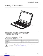 Preview for 27 page of Fujitsu LIFEBOOK T725 Operating Manual