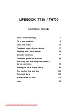 Предварительный просмотр 5 страницы Fujitsu Lifebook T730 Operating Manual