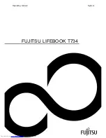 Fujitsu LIFEBOOK T734 Operating Manual preview