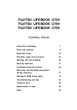 Предварительный просмотр 5 страницы Fujitsu Lifebook U729 Operating Manual