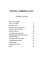 Preview for 5 page of Fujitsu LIFEBOOK U7311 Operating Manual