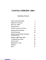 Preview for 3 page of Fujitsu LIFEBOOK U904 Operating Manual