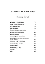 Preview for 3 page of Fujitsu LIFEBOOK U937 Operating Manual