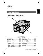 Preview for 1 page of Fujitsu LPF-4800 User Manual