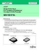 Preview for 1 page of Fujitsu MB15E07SL User Manual