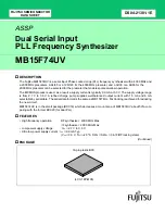 Fujitsu MB15F74UV Datasheet preview