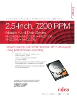 Fujitsu MHZ2080BJ Specifications preview