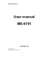 Preview for 1 page of Fujitsu MS-6191 User Manual