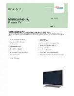 Preview for 1 page of Fujitsu MYRICA P42-1A Datasheet