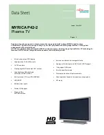 Fujitsu MYRICA P42-2 Datasheet preview