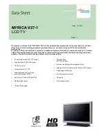 Preview for 1 page of Fujitsu MYRICA V27-1 Datasheet