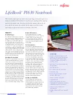 Fujitsu P1630 - LifeBook Tablet PC Specifications preview