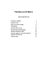 Preview for 5 page of Fujitsu PalmSecure ID Match Operating Manual