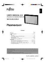 Предварительный просмотр 11 страницы Fujitsu Plasmavision HE4VS01W User Manual