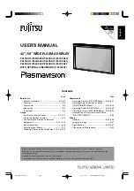 Fujitsu Plasmavision P42CA20 User Manual предпросмотр