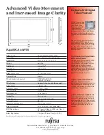 Предварительный просмотр 1 страницы Fujitsu Plasmavision P42HCA11WH Specifications
