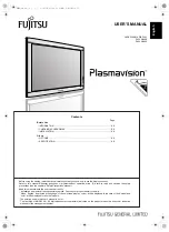 Fujitsu PlasmaVision P42VHA40E User Manual preview