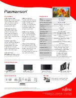 Preview for 2 page of Fujitsu Plasmavision P42VHA51WS Specifications