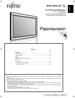 Fujitsu Plasmavision P42VHA51WS User Manual preview