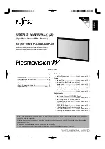 Fujitsu Plasmavision P50XCA30WH User Manual preview