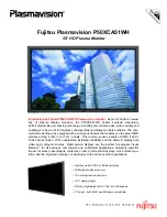 Fujitsu PLASMAVISION P50XCA51WH Specifications preview