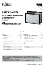 Fujitsu Plasmavision PDS5003 User Manual предпросмотр