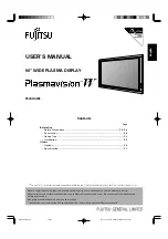 Preview for 1 page of Fujitsu Plasmavision W P50XHA30E User Manual