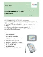 Preview for 1 page of Fujitsu Pocket LOOX N100 Series Datasheet
