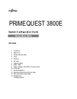 Preview for 1 page of Fujitsu PRIMEQUEST 3800E System Configuration Manual