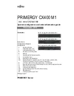 Fujitsu PRIMERGY CX400 M1 System Configurator And Order-Information Manual preview