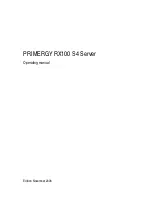 Fujitsu Primergy RX100 S4 Operating Manual preview