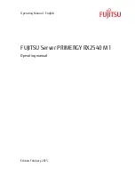 Preview for 1 page of Fujitsu PRIMERGY RX2540 M1 Operating Manual