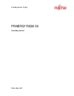 Preview for 1 page of Fujitsu PRIMERGY RX300 S6 Operating Manual