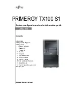 Fujitsu PRIMERGY TX100 S1 Specifications предпросмотр