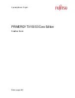 Предварительный просмотр 1 страницы Fujitsu PRIMERGY TX100 S3 Operating Manual