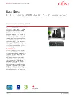 Preview for 1 page of Fujitsu PRIMERGY TX120 S3p Specifications