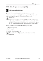 Preview for 21 page of Fujitsu PRIMERGY TX1310 M3 Upgrade And Maintenance Manual