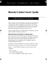 Fujitsu Remote Control User Manual preview