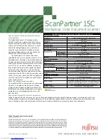 Предварительный просмотр 2 страницы Fujitsu ScanPartner 15C Specifications